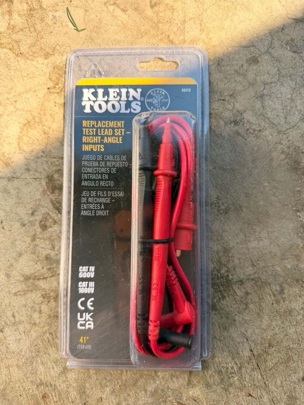 Klein Tools Replacement Test Lead Set 69410 Right-Angle